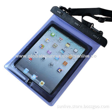 Sunlive supplier blue PVC waterproof case for easy touch tablet pc for swimming